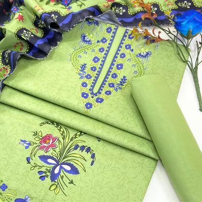 Anaya Noor Digital Printed Cotry Khaddar 3PC