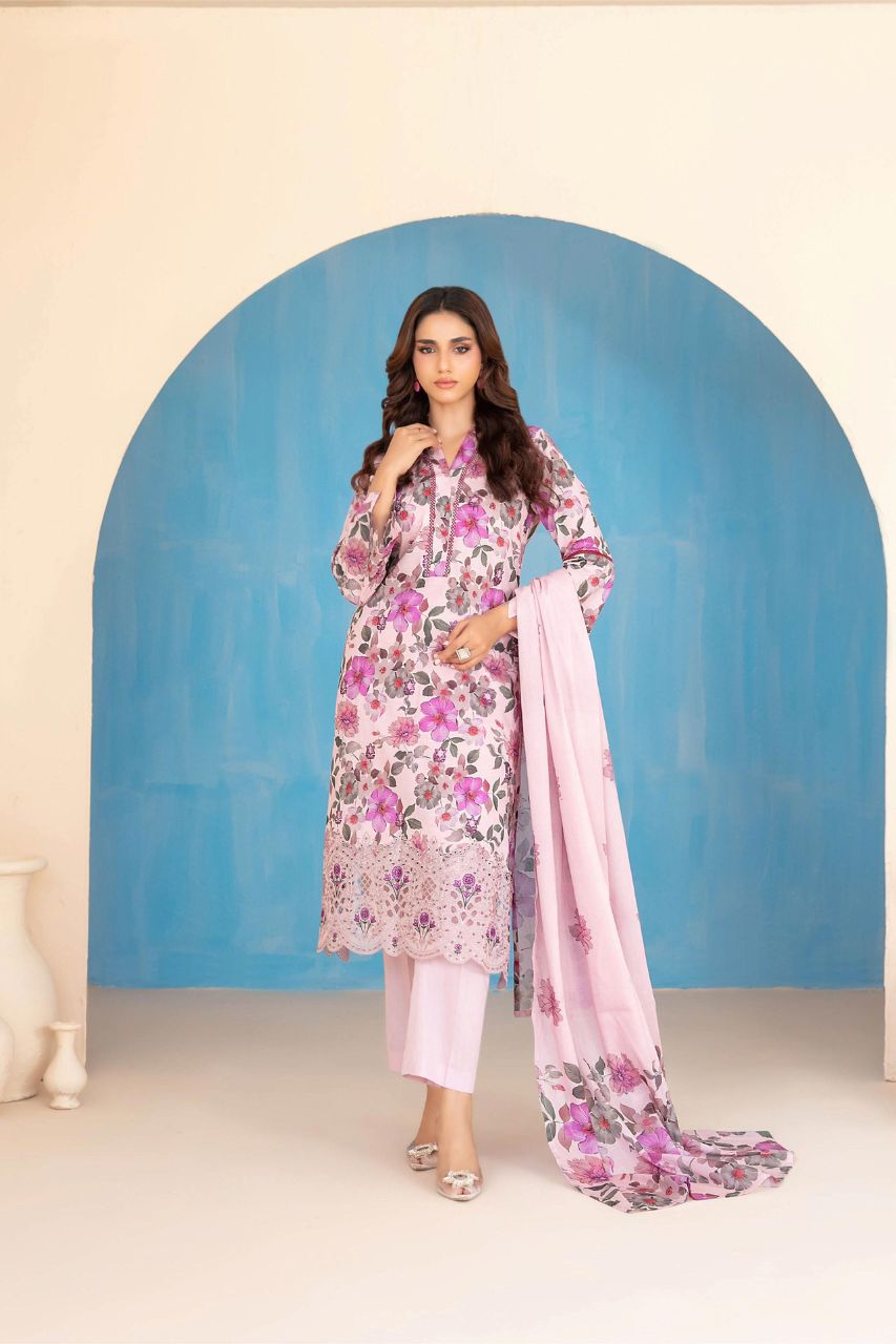 Elira By Tawakkal Digital Printed & Emb Lawn 3PC