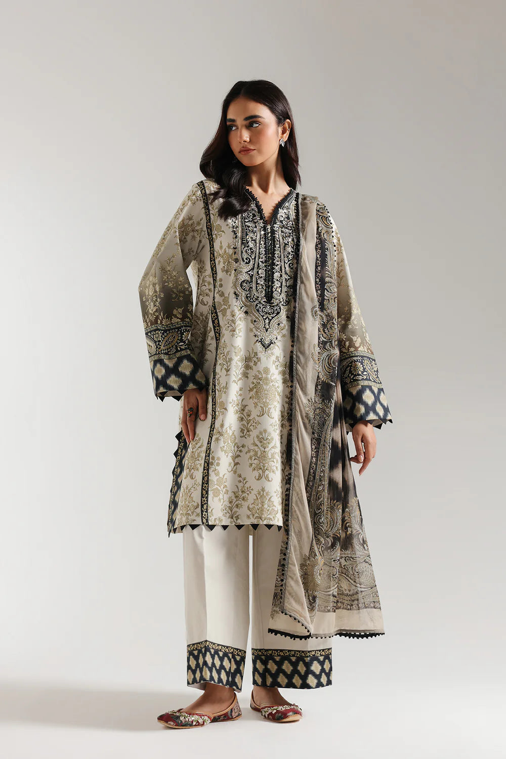Ethnic Digital Printed Lawn 3PC