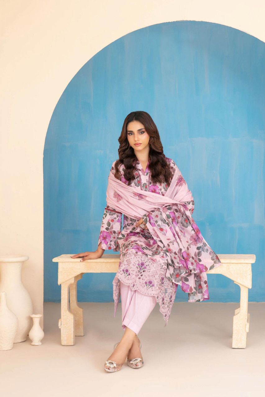 Elira By Tawakkal Digital Printed & Emb Lawn 3PC