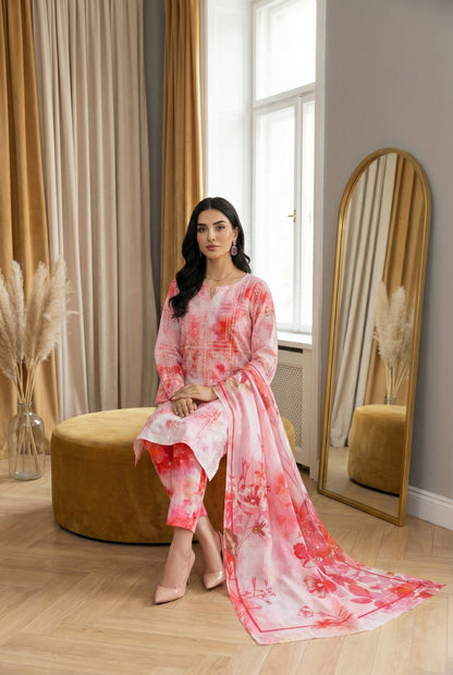Printkari By Anaya Noor Chickenkari Digital Printed Lawn 3PC
