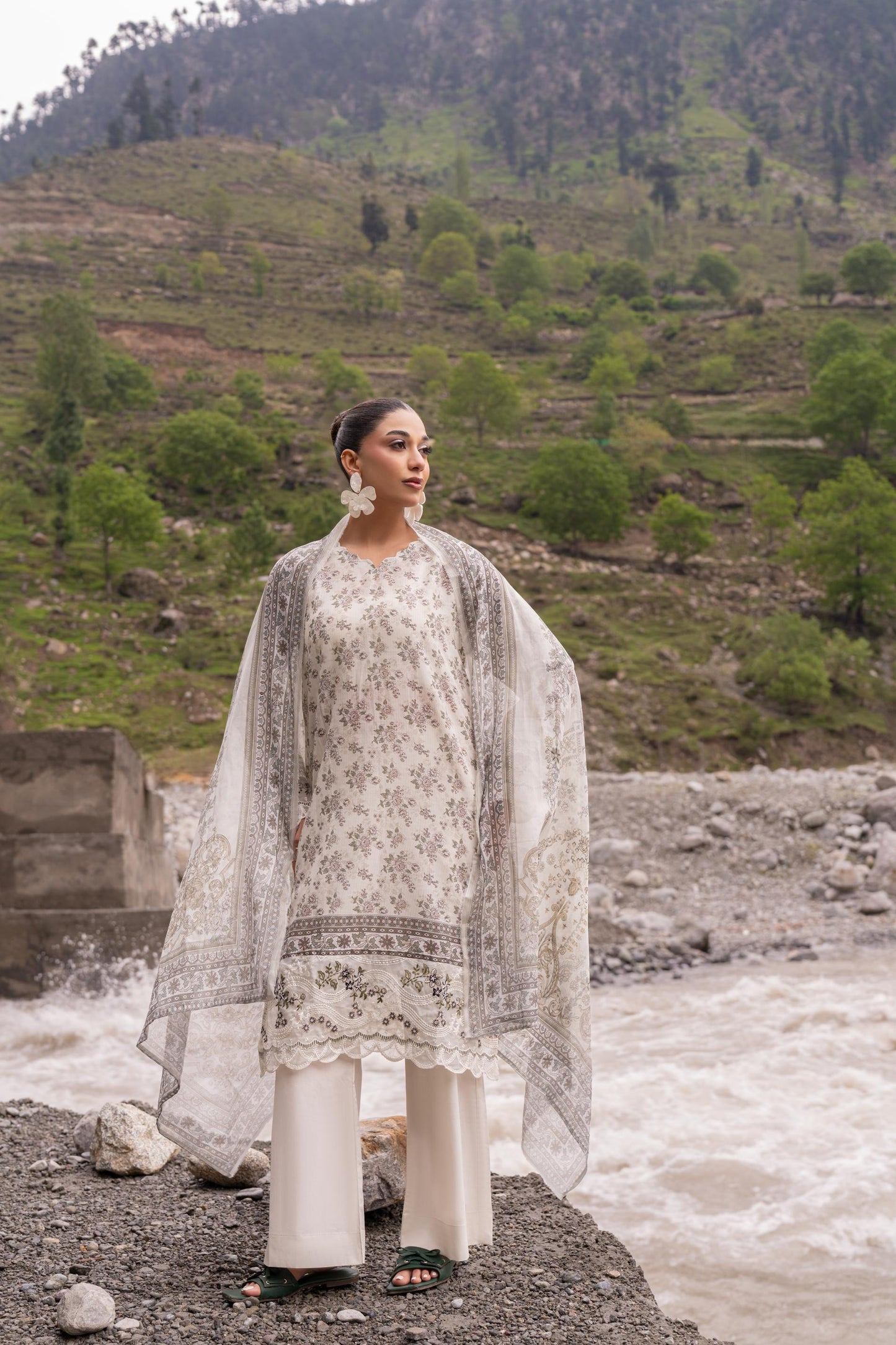 Shanaya Digital Emb Lawn 3PC
