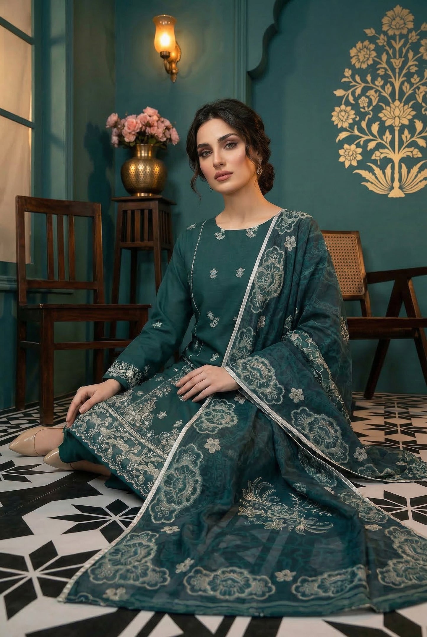 Shangrila By Anaya Noor Emb Baroshia Lawn 3PC