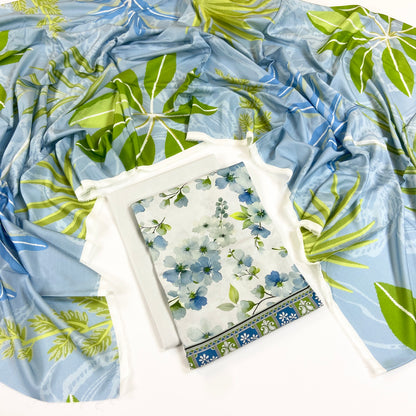 Zesh Digital Printed Linen Viscose 3PC