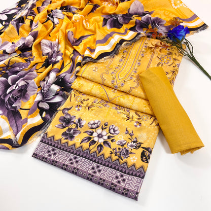 Tahniyat By Anaya Noor Digital Printed & Emb Karandi 3PC