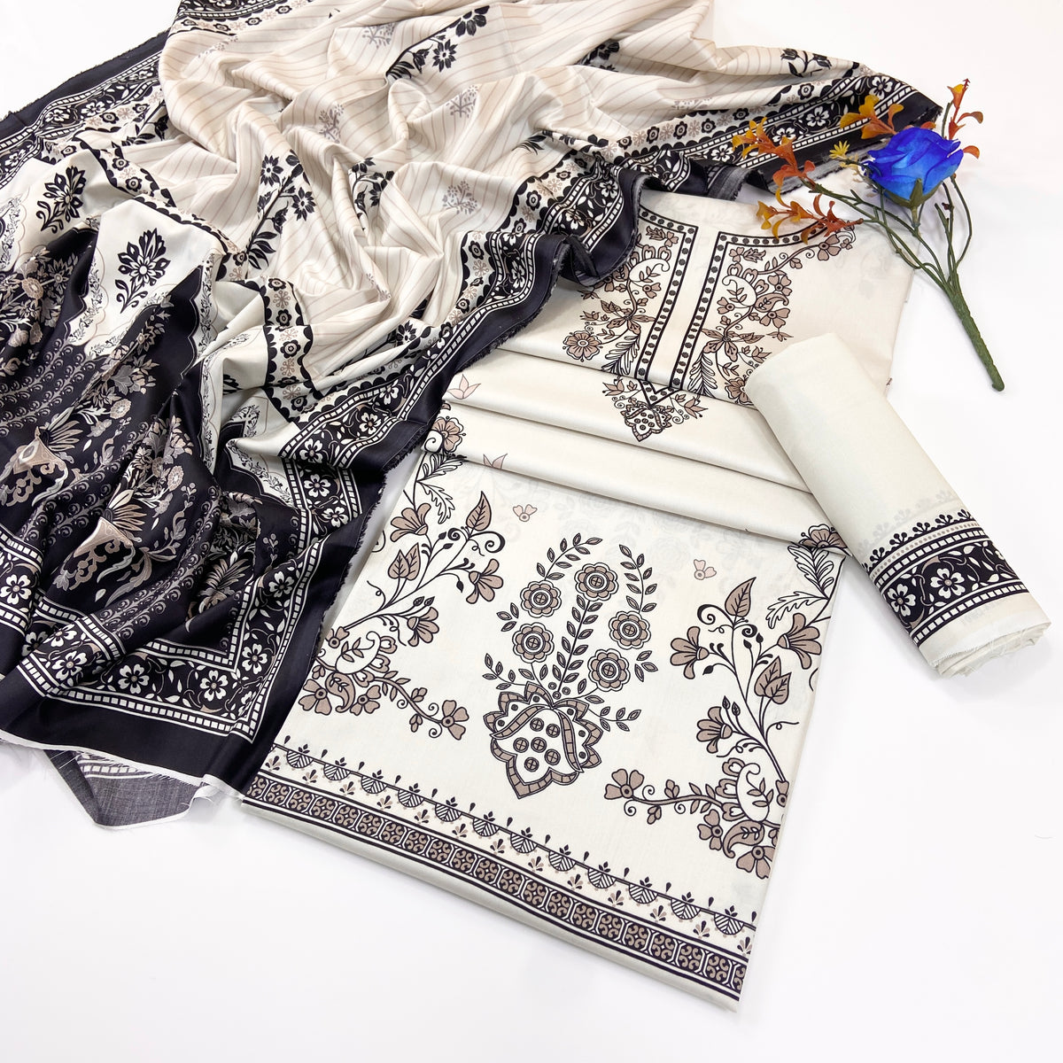 Nirvana By Shanaya Digital Printed Linen 3PC