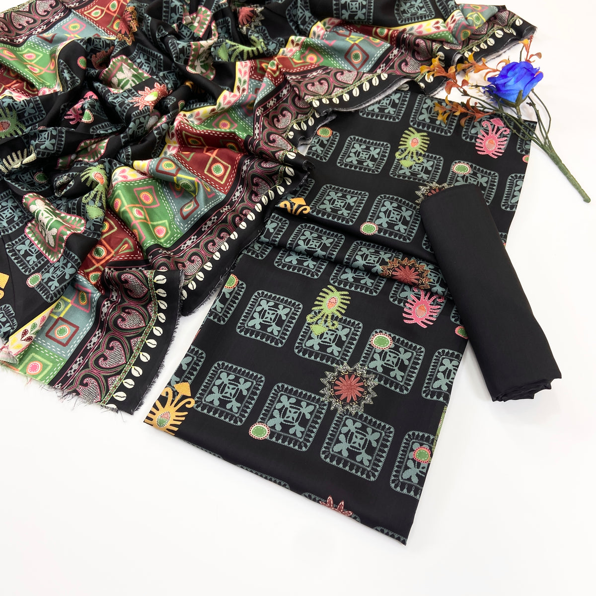 Rijja By Murashe Premium Printed Linen Viscose 3PC