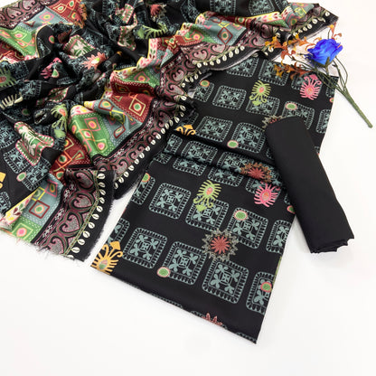 Rijja By Murashe Premium Printed Linen Viscose 3PC