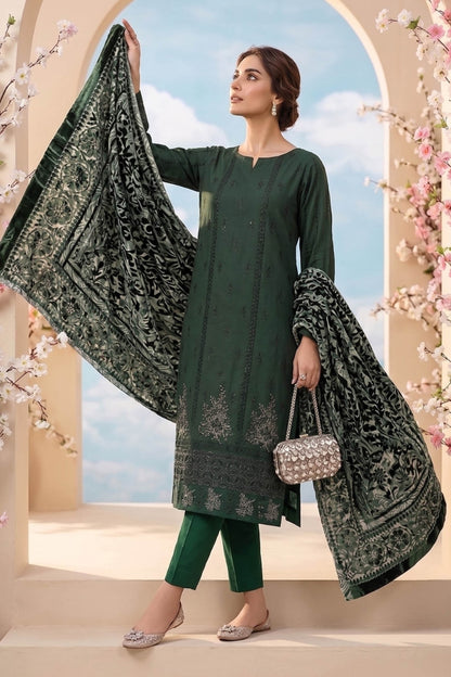 Marino By Anaya Noor Emb Marina With Plachi Dupatta 3PC