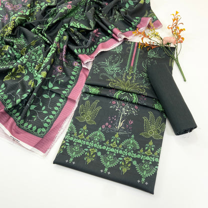 Zesh Printed Velvet Dora Viscose 3PC