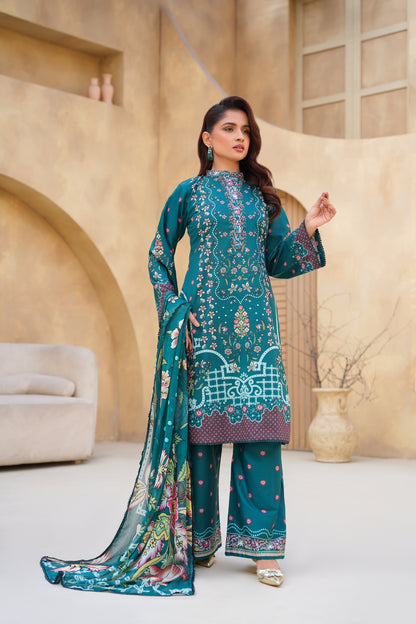Floral By Anaya Noor Digital Printed Lawn 3PC