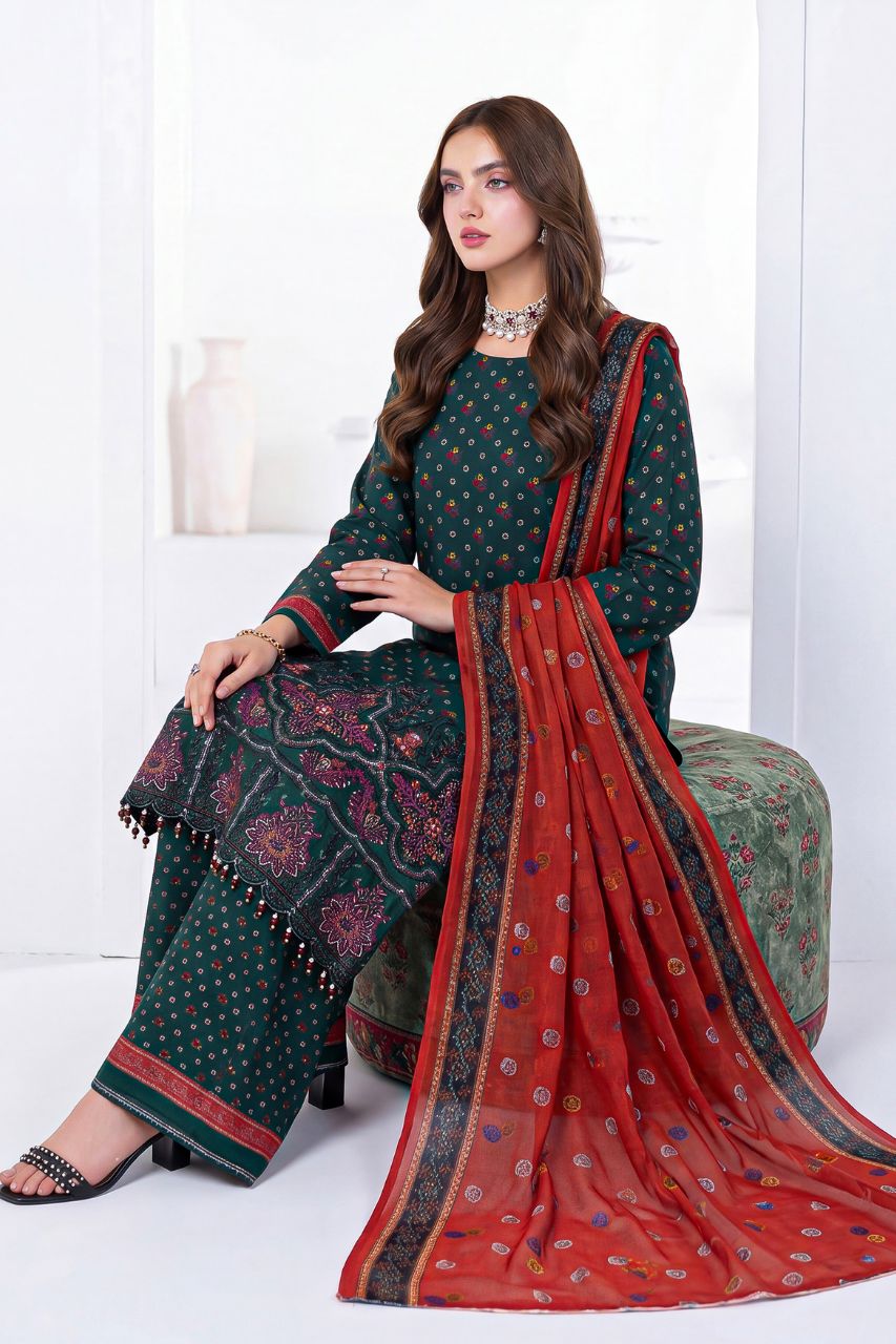Aks-e-Noor By Anaya Noor Emb Laser-Cut Lawn 3PC