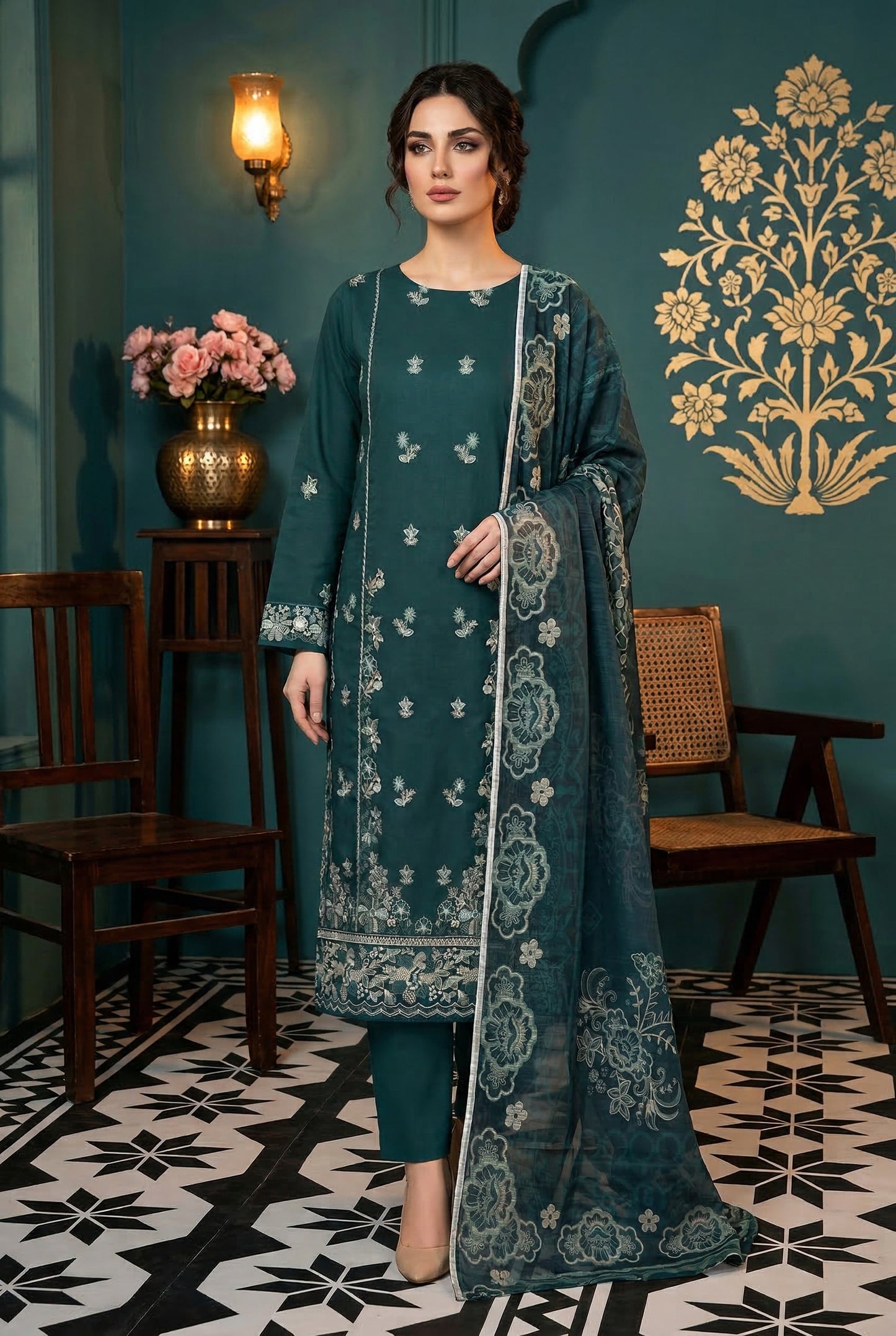 Shangrila By Anaya Noor Emb Baroshia Lawn 3PC