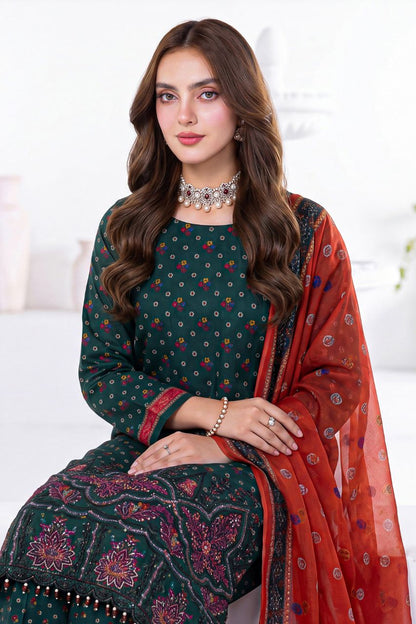 Aks-e-Noor By Anaya Noor Emb Laser-Cut Lawn 3PC