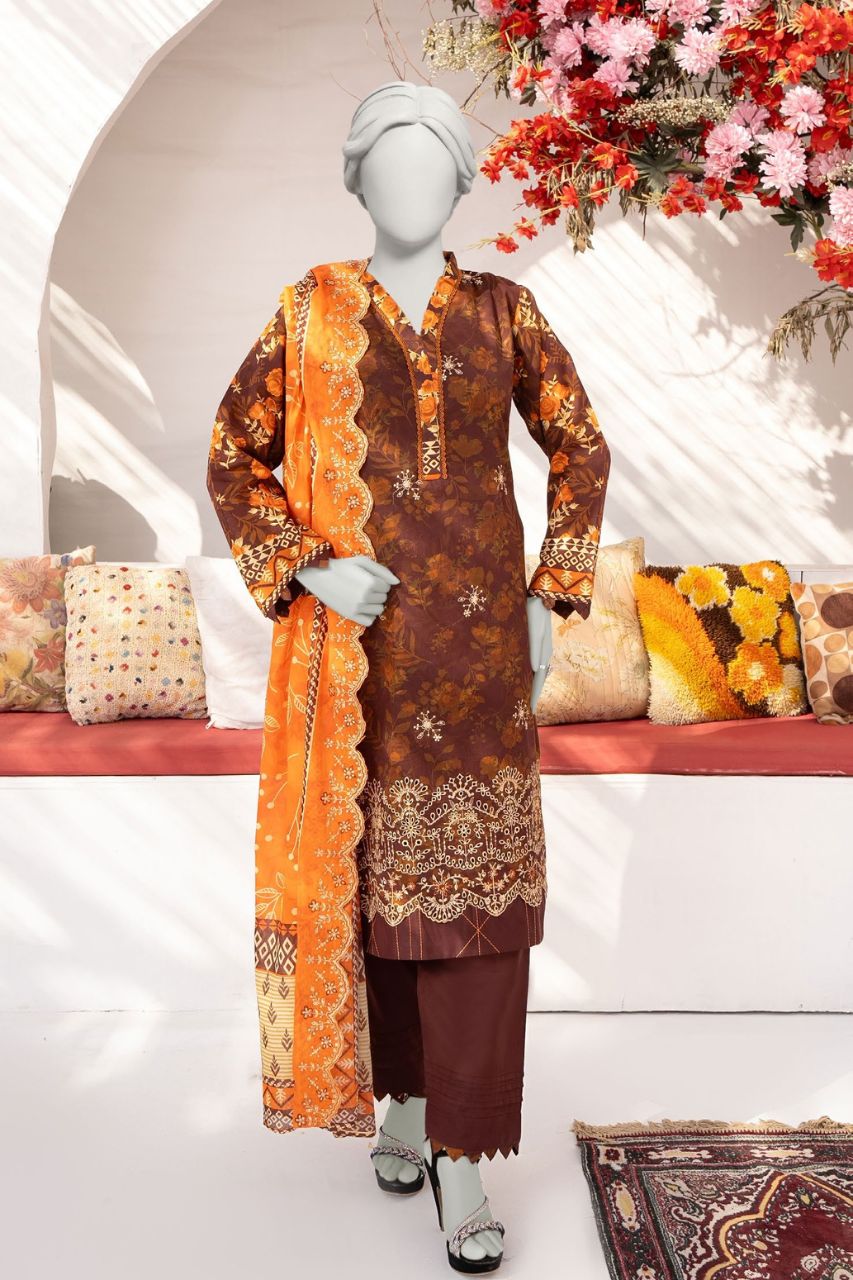 Seher By Almeerah Luxury Printed Embroidered Lawn 3PC
