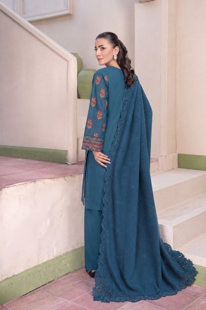Fasana By Shanaya Plain Emb Dhanak 3PC