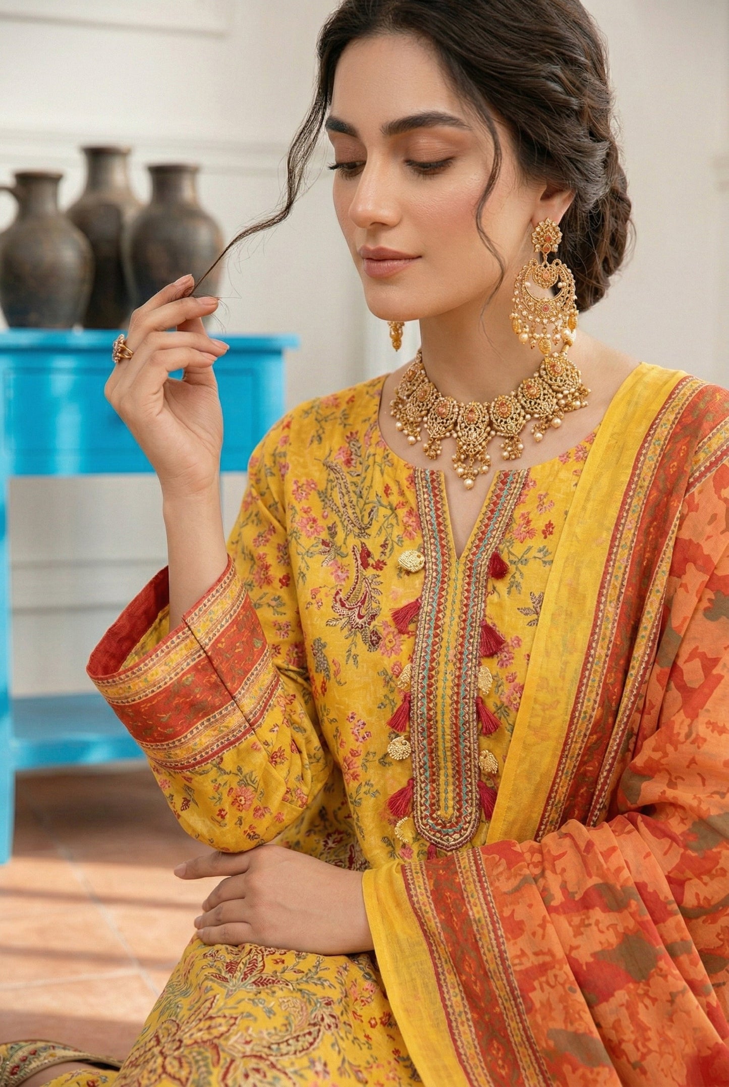 Angan By Anaya Noor Emb & Printed Lawn 3PC