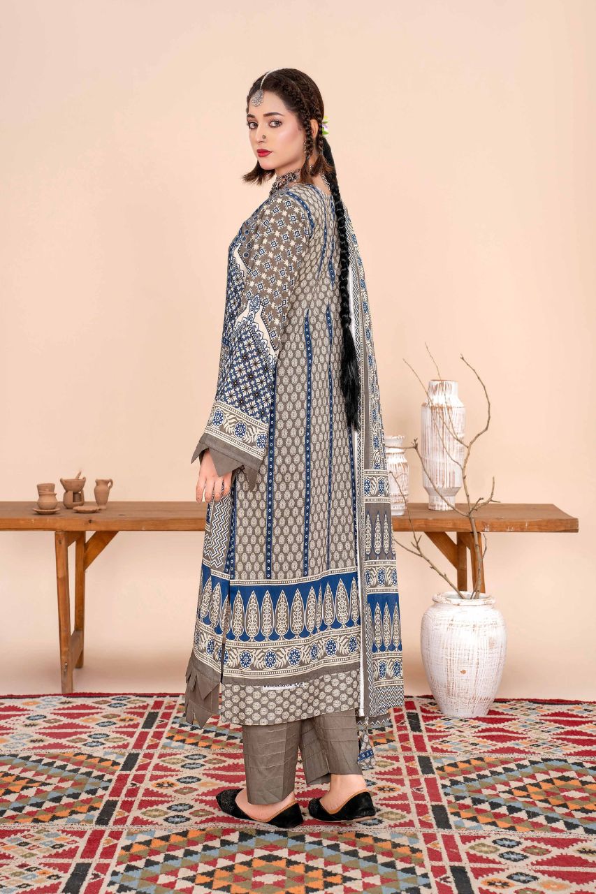 Ajrak By Premium Digital Printed Lawn 3PC