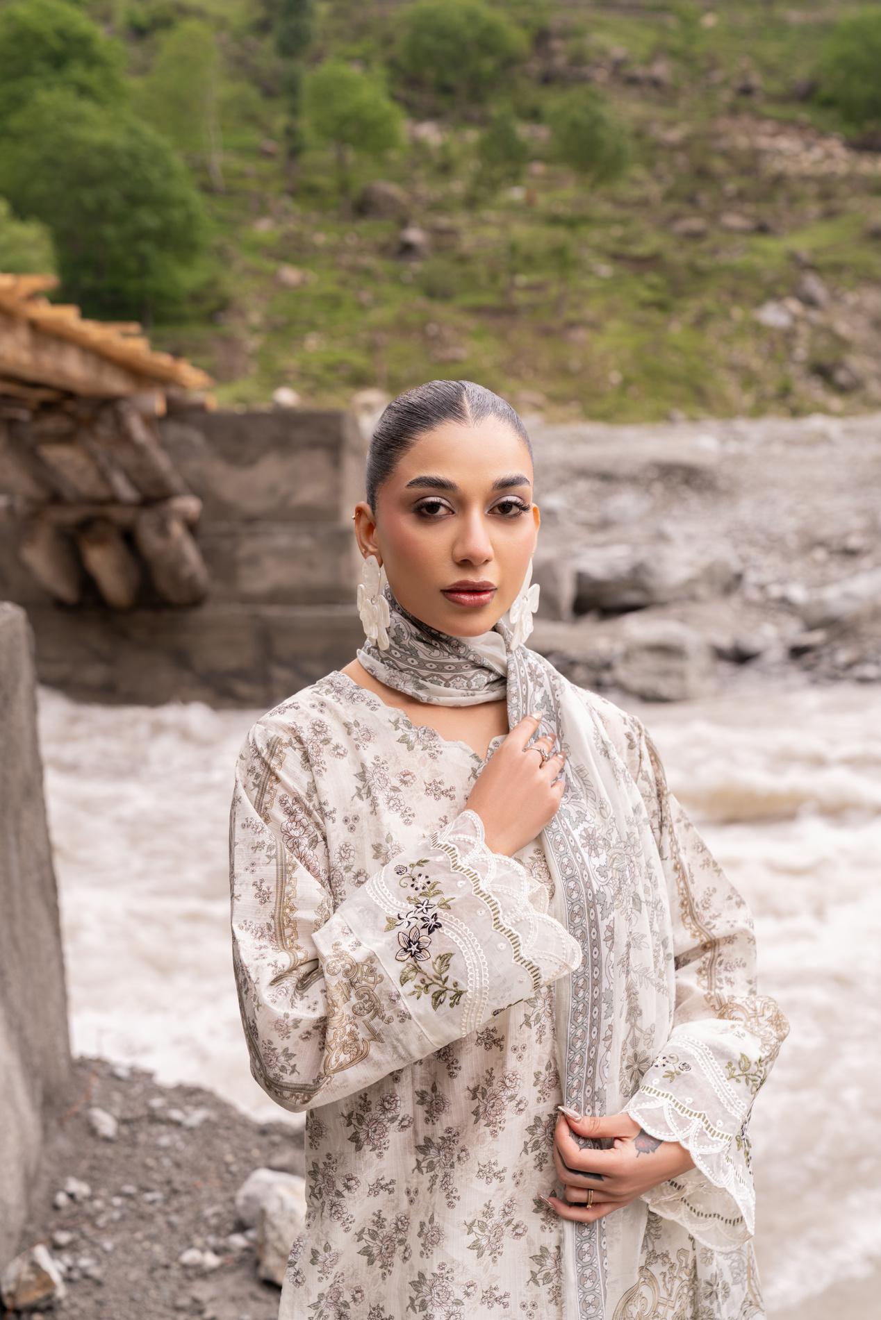 Shanaya Digital Emb Lawn 3PC