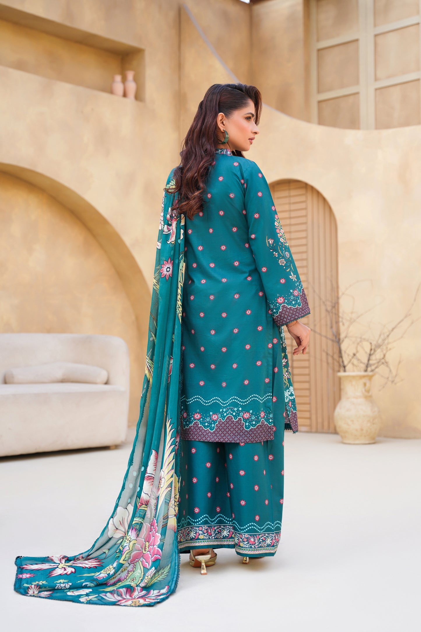 Floral By Anaya Noor Digital Printed Lawn 3PC