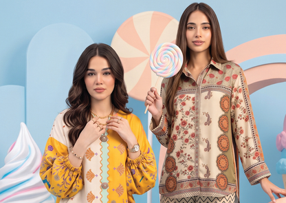 Zesh Winter Essential Printed Silk 2PC