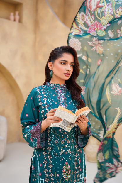 Floral By Anaya Noor Digital Printed Lawn 3PC