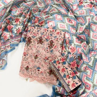 Aabroo By Anaya Noor Emb With Laser-Cut Lawn 3PC