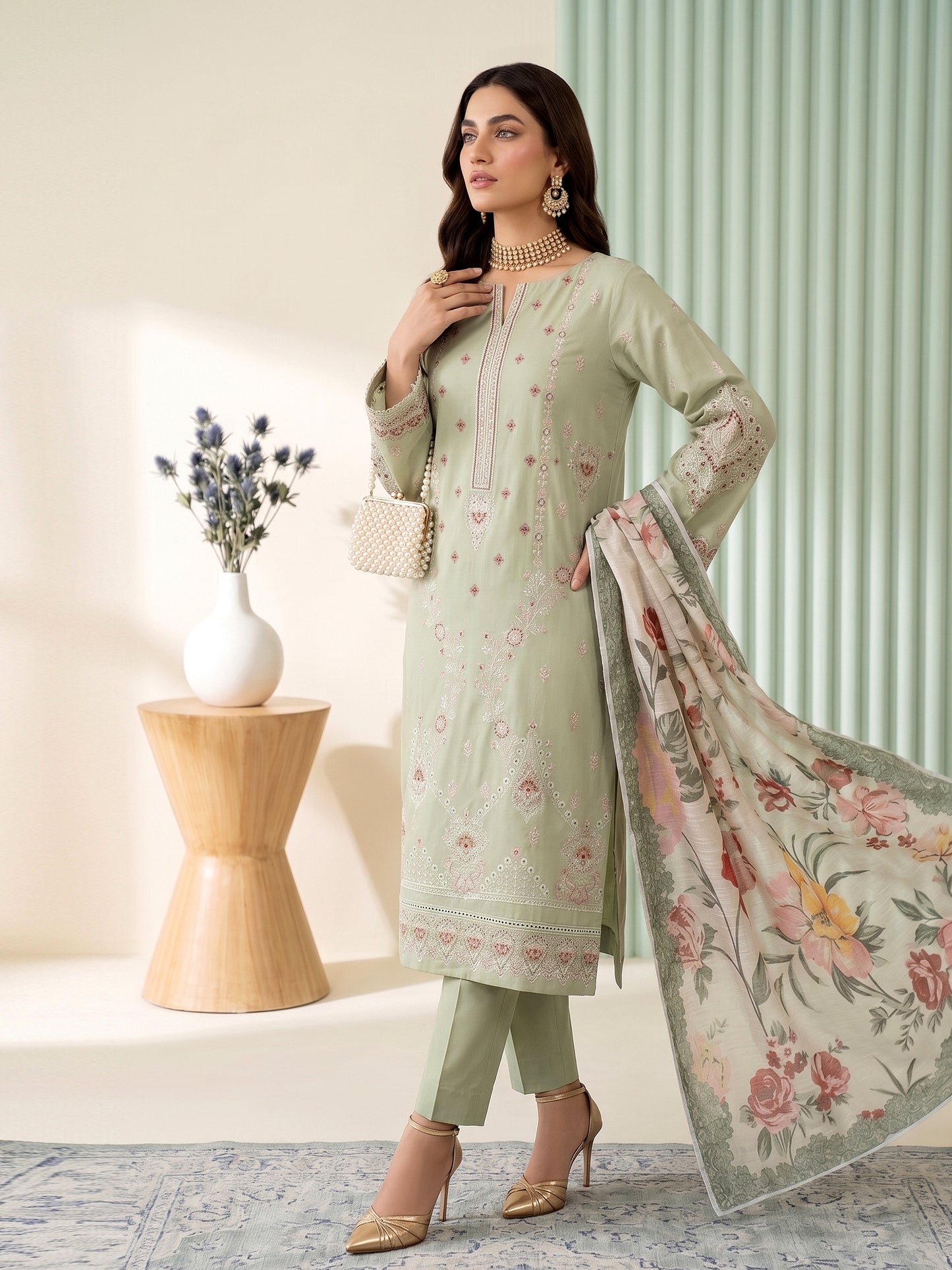 Lakhany Fully Embroidered Lawn 3PC