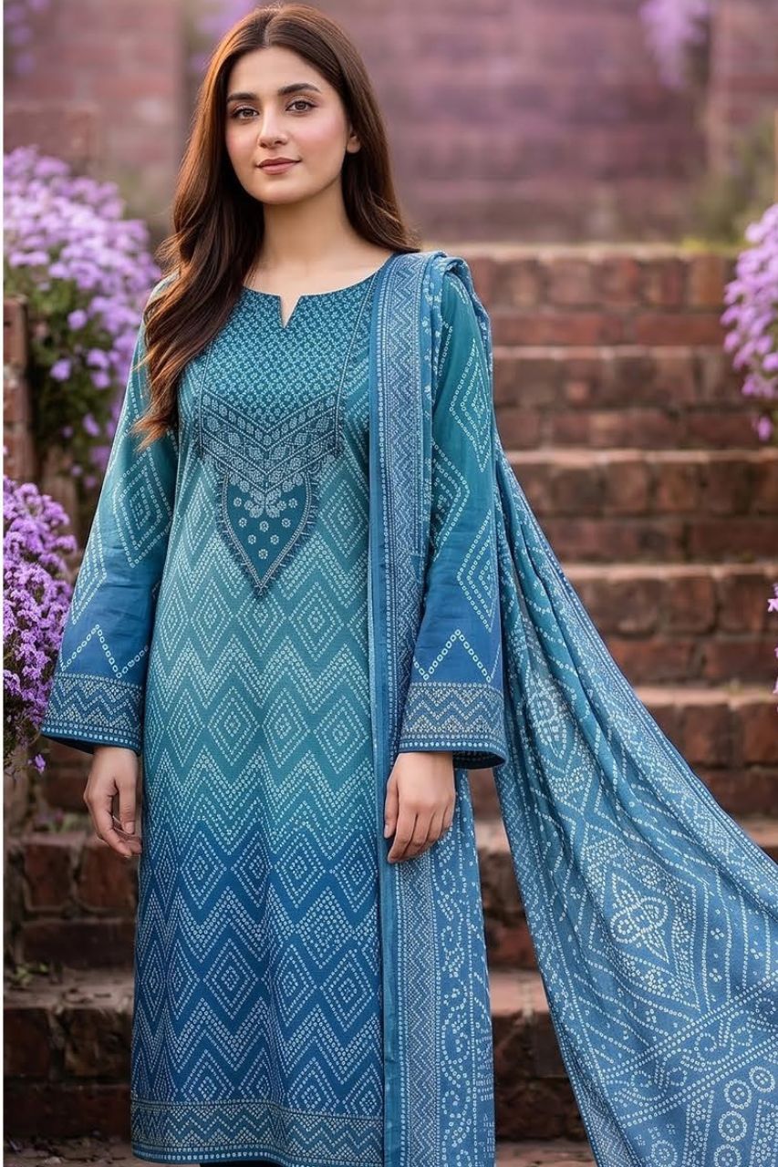 Mashaim Digital Printed Lawn 3PC