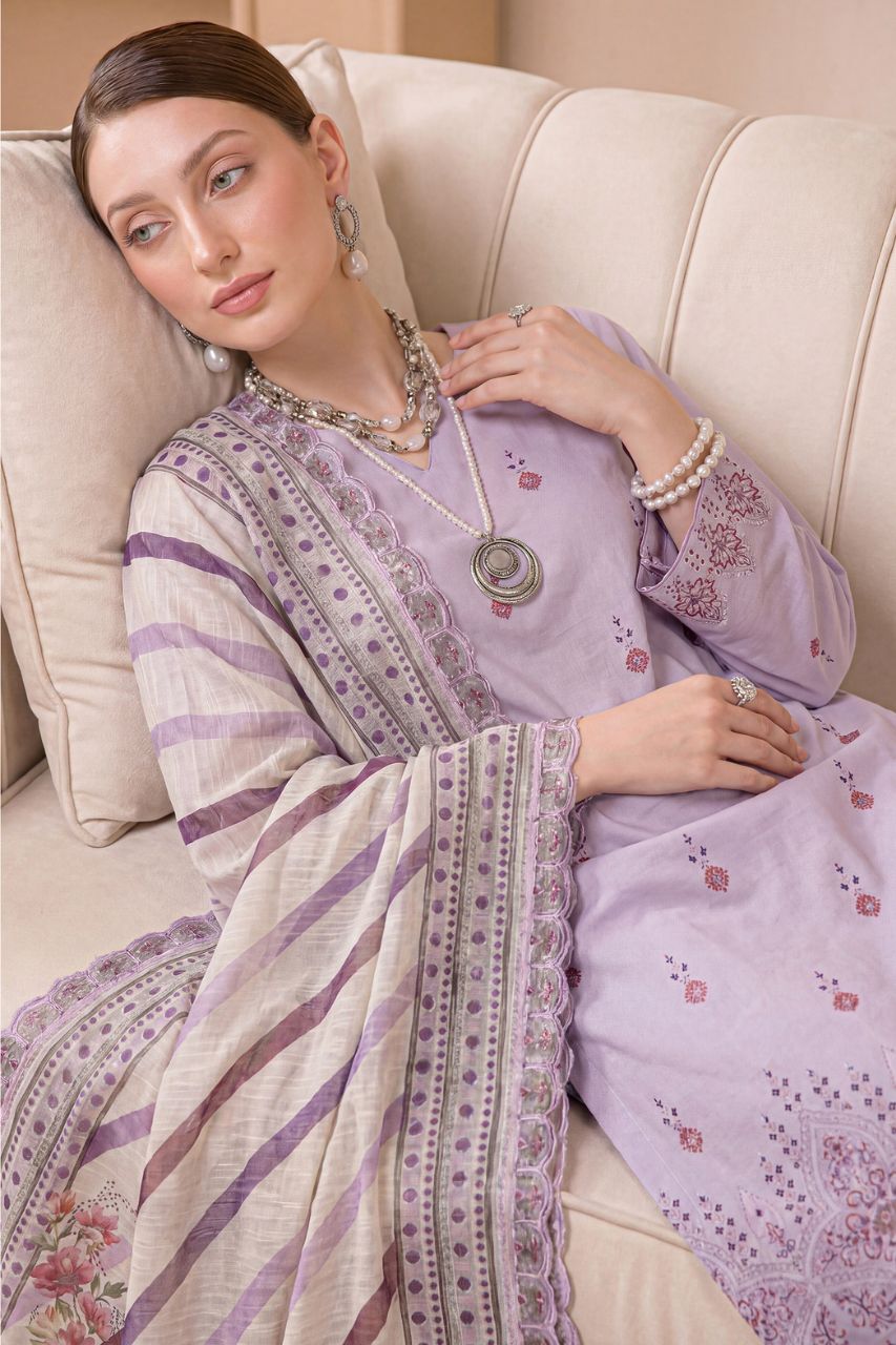 Morocco By Anaya Noor Emb Chickenkari Lawn 3PC