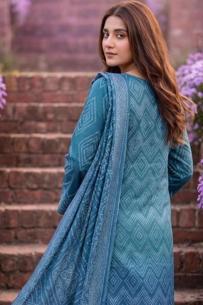 Mashaim Digital Printed Lawn 3PC