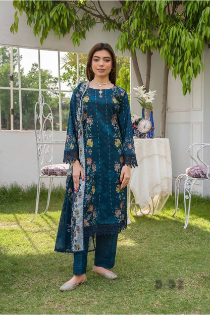 Raabi Premium Printed Lawn 3PC