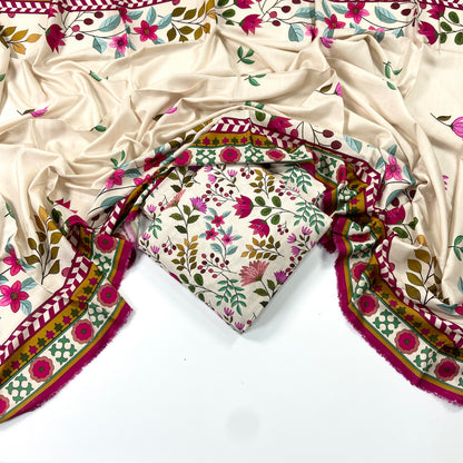 Anaya Noor Printed Bana Dora Slub Linen 3PC