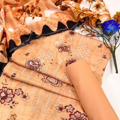 Tahniyat By Anaya Noor Digital Printed & Emb Karandi 3PC