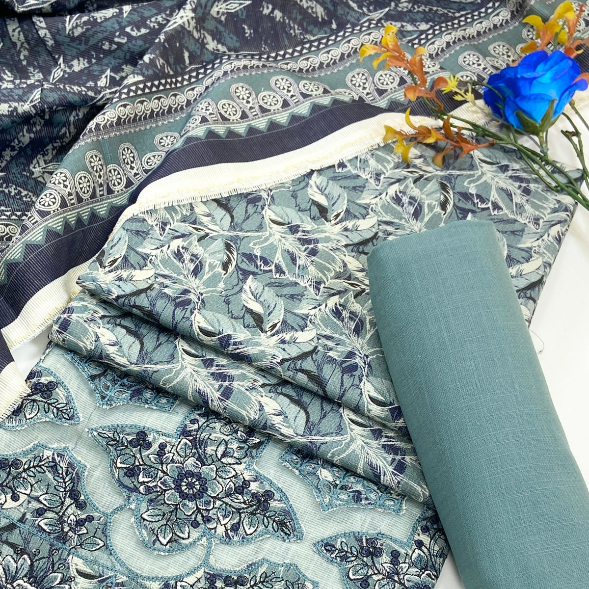 Anaya Noor Printed & Emb Khaddar 3PC