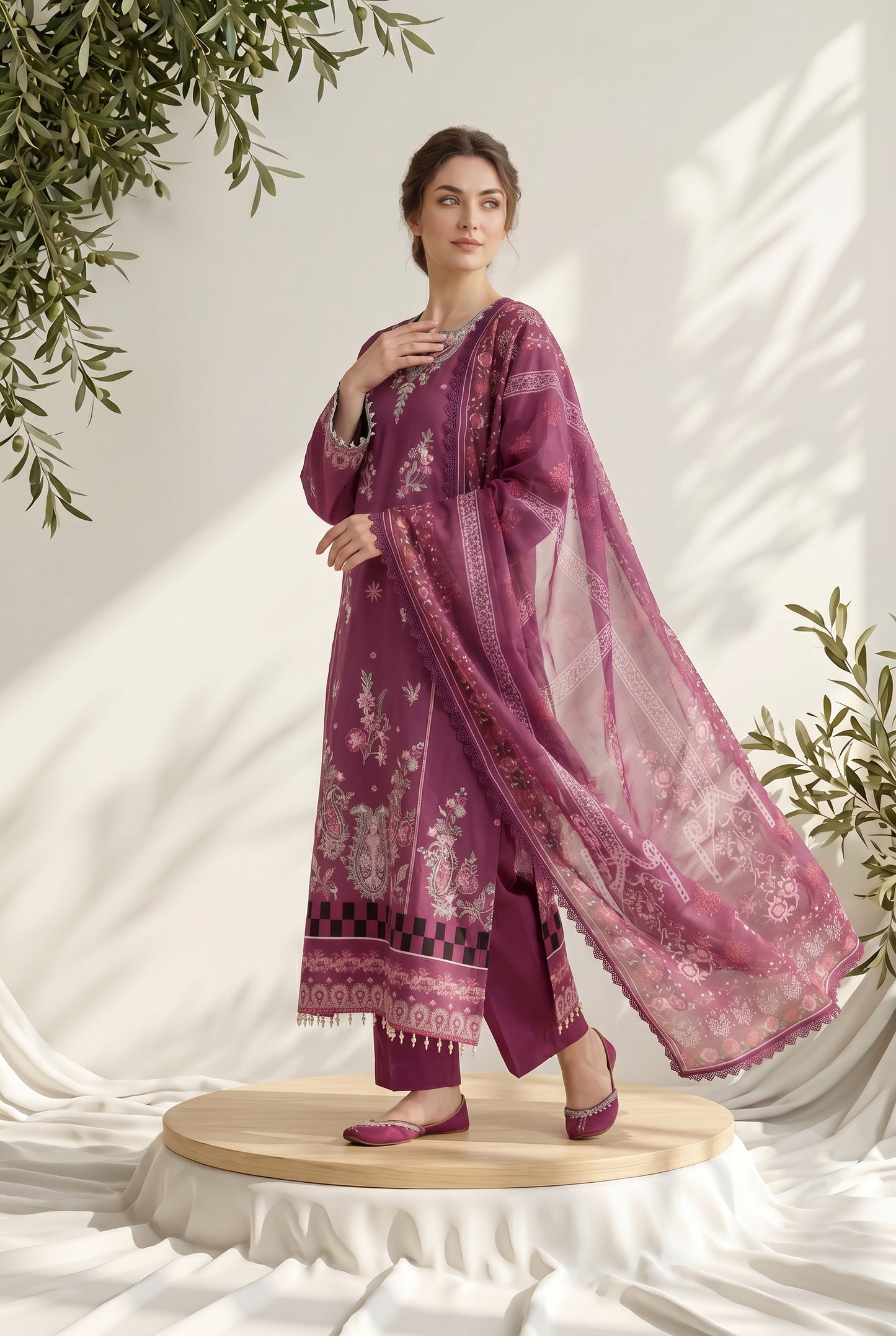 Dewani By Anaya Noor – Embroidered Lawn 3PC