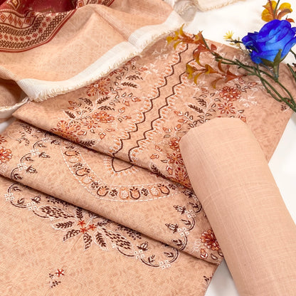 Anaya Noor Winter 2026 Plain Emb Khaddar 3PC