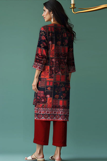 Wania Gold Premium Digital Printed Bana Dora Lawn 2PC
