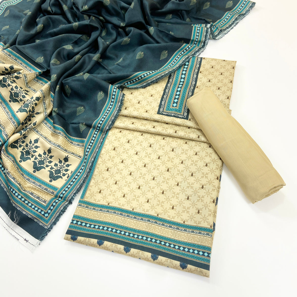 Rijja By Murashe Premium Printed Linen Viscose 3PC