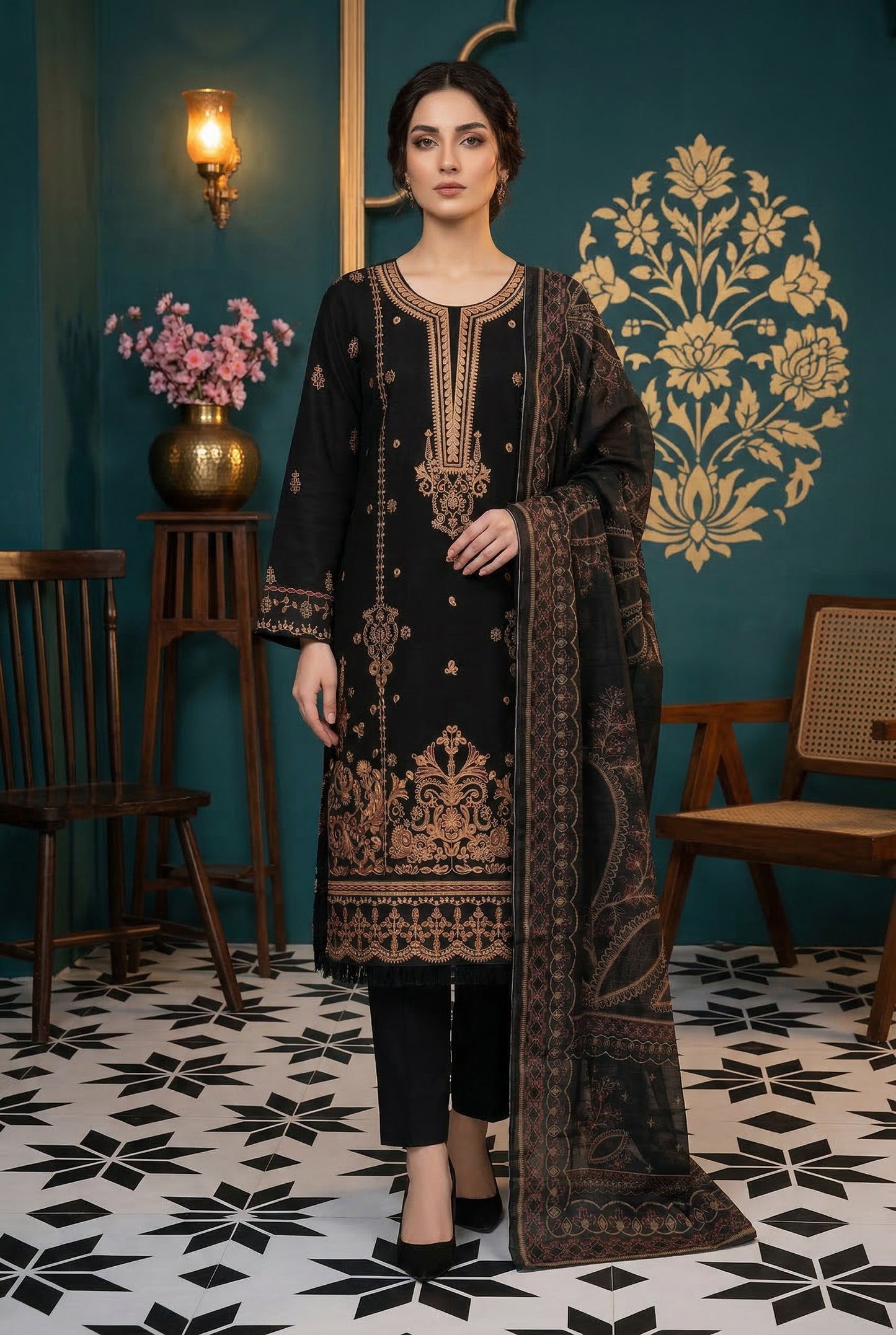 Shangrila By Anaya Noor Emb Baroshia Lawn 3PC