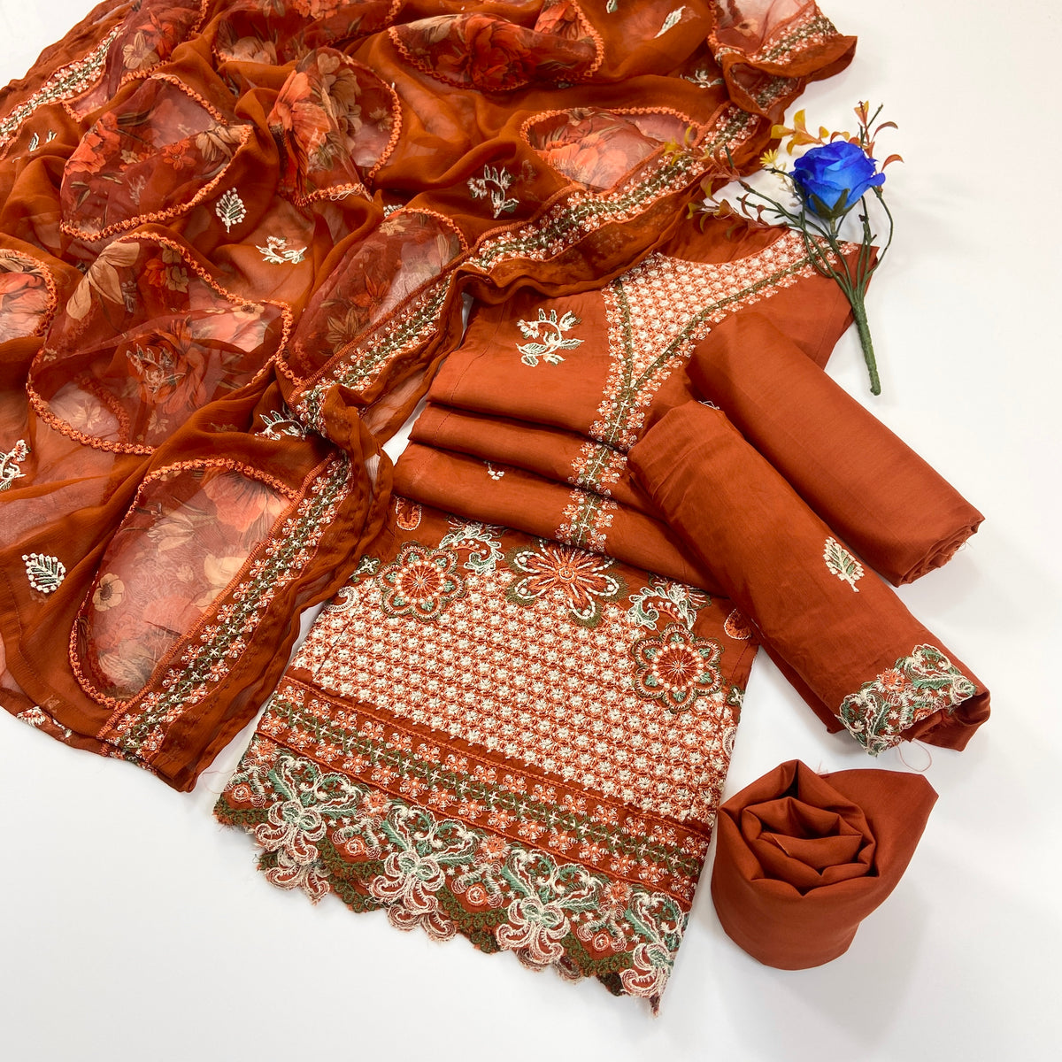 Lazer Kari By Anaya Noor Emb Viscose 3PC