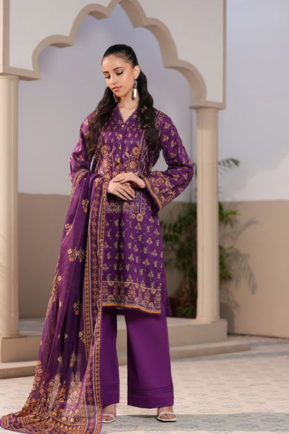 Jacquard By Regalia Digital Printed Lawn 3PC