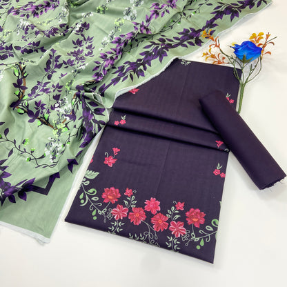 Anaya Noor Digital Printed Cotry Khaddar 3PC