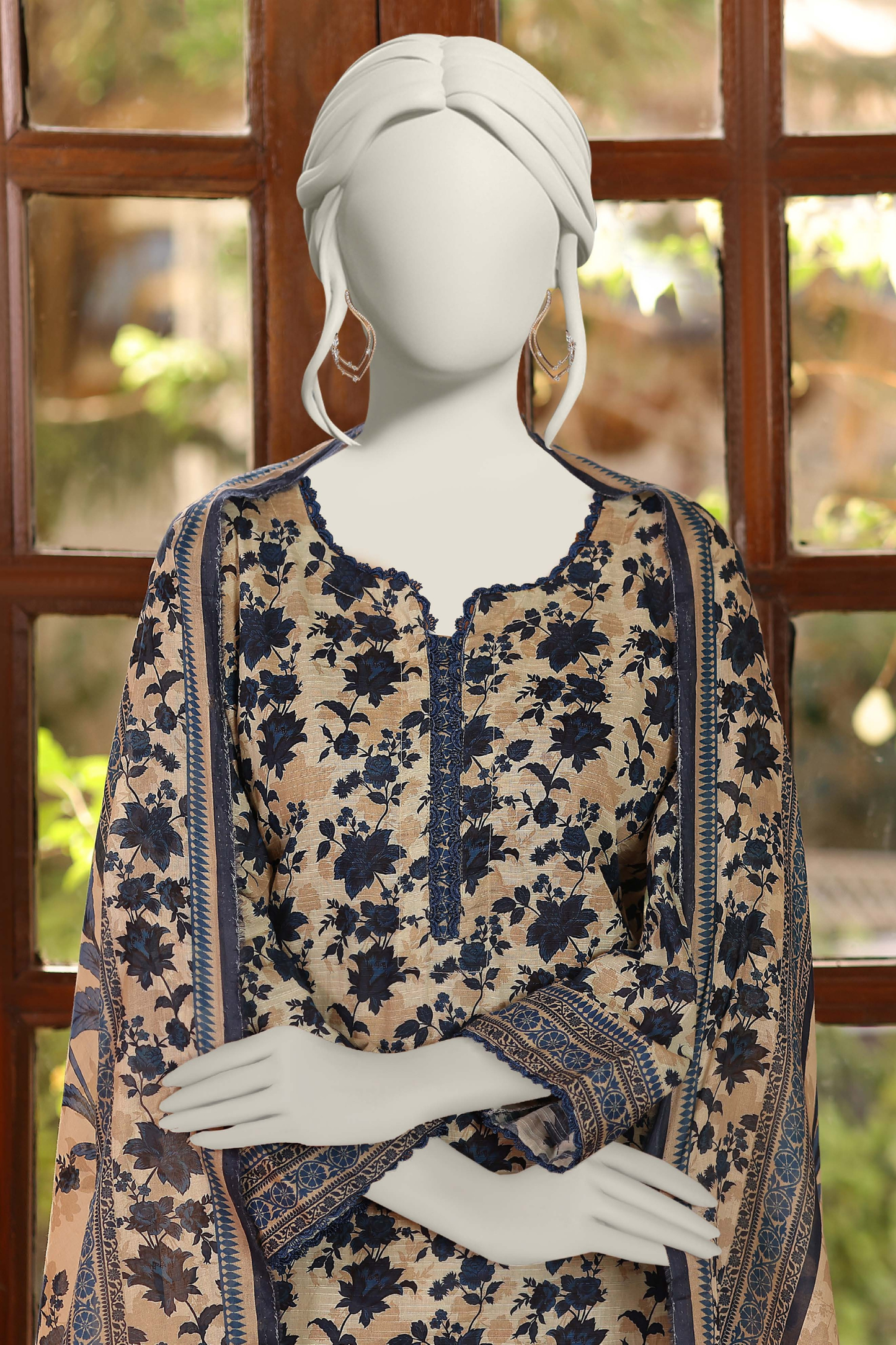 Almeerah Vol-3 Digital Printed Stripe Dora 3PC