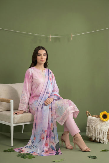 Shajar By Anaya Noor Printed & Emb Chickenkari Lawn 3PC