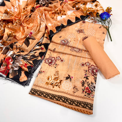Tahniyat By Anaya Noor Digital Printed & Emb Karandi 3PC