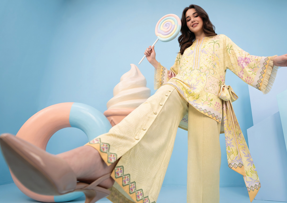 Zesh Winter Essential Printed Silk 2PC