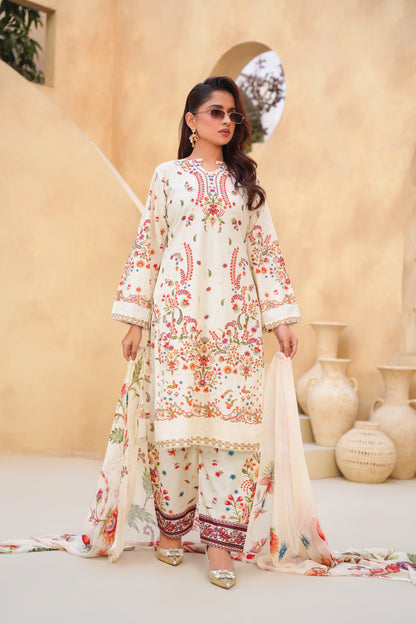 Floral By Anaya Noor Digital Printed Lawn 3PC