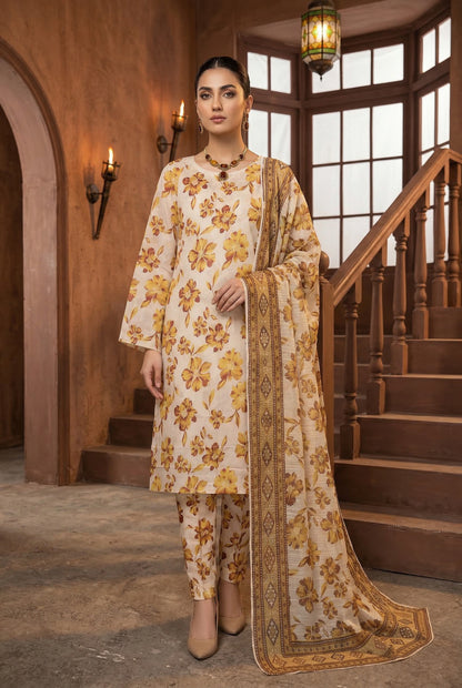 Shajar Noor Digital Printed Lawn 3PC