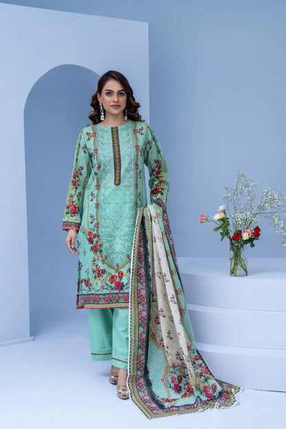 Mojo Berry By Marooj Printed Bana Dora Lawn 3PC